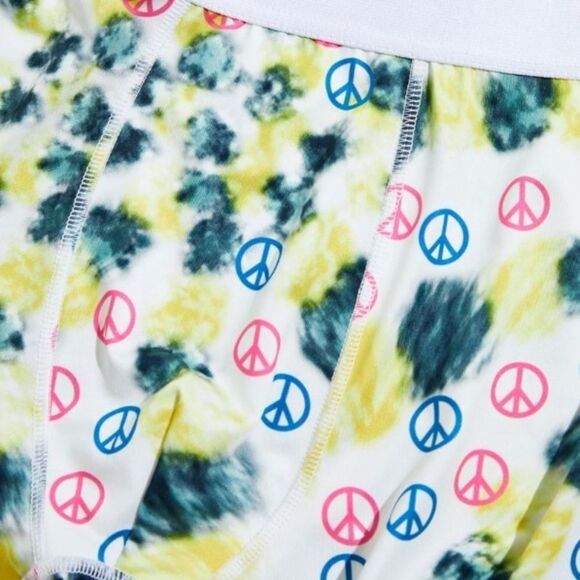 NEW Urban Outfitters UO Peace Sign Men's Boxer Underwear Briefs Set 3 L - Picture 2 of 3